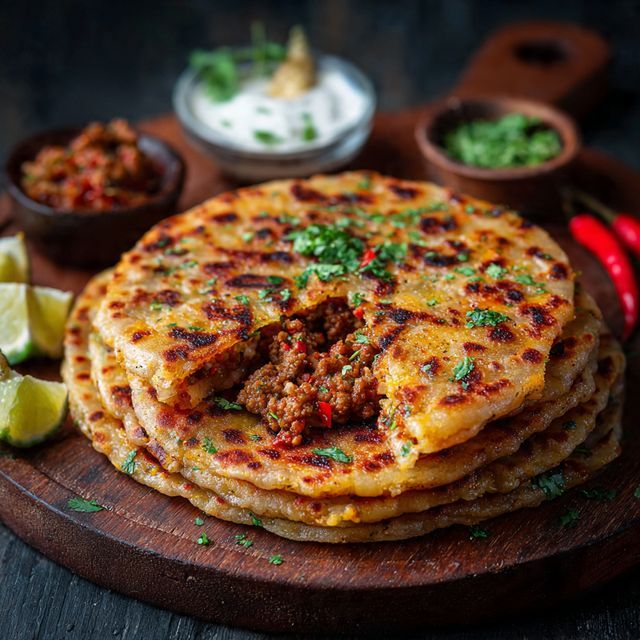 Chicken Keema Paratha