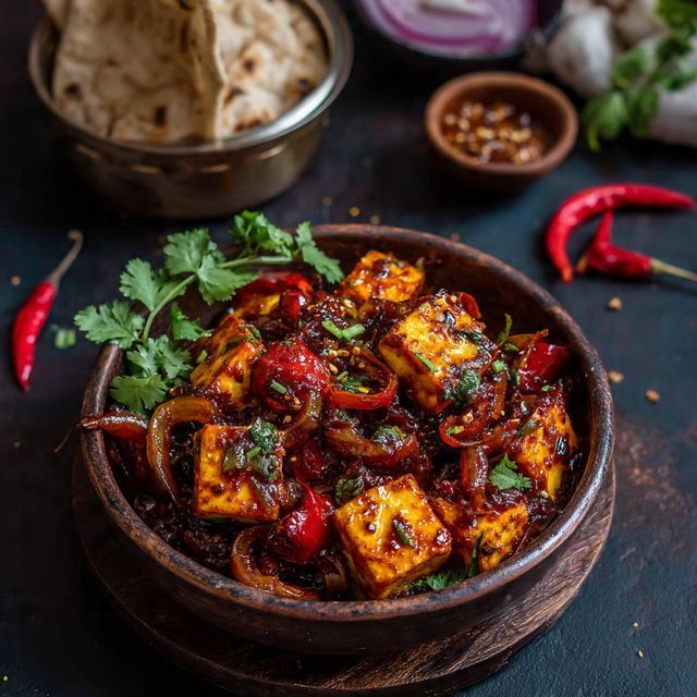 Paneer Chilli Hukka Style